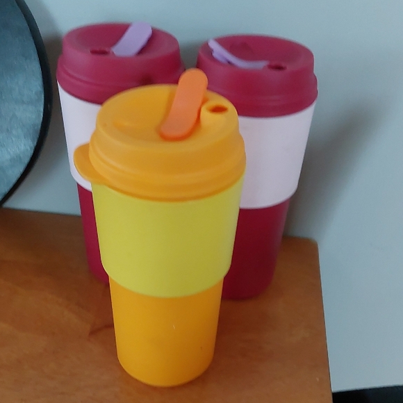Other - Lot Of 3 Tupperware Travel Mugs